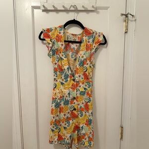 Marine Layer Floral Fruit Print Romper
